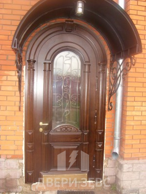 Входная металлическая дверь Зевс A-11 из массива дерева