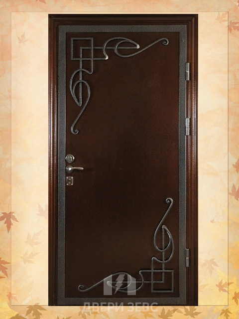 Входная металлическая дверь Зевс K-05 с ковкой