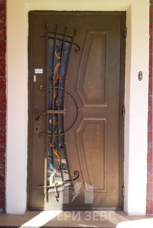 Входная металлическая дверь Зевс K-06 с ковкой