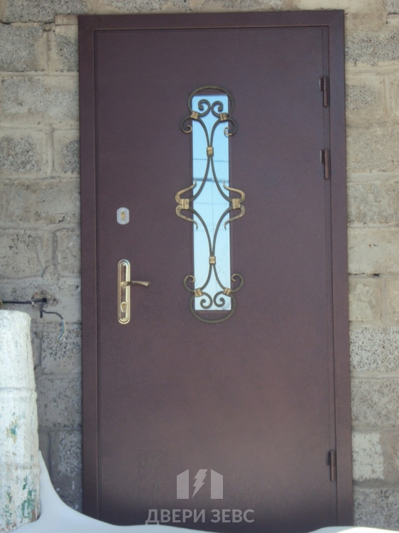 Входная металлическая дверь Зевс K-08 с ковкой