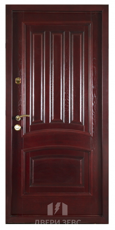 Входная металлическая дверь Зевс M-01 из массива дерева