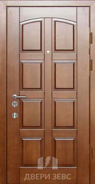Входная металлическая дверь Зевс M-03 из массива дерева