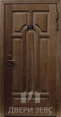 Входная металлическая дверь Зевс M-22 из массива дерева