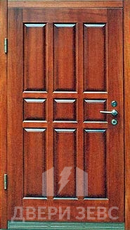 Входная металлическая дверь Зевс M-24 из массива дерева