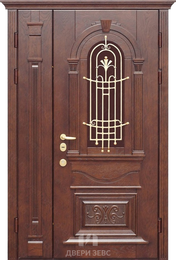 Входная металлическая дверь Элломенос филенчатая