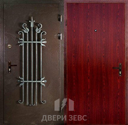Входная металлическая дверь Воулиагмени с отделкой ламинат