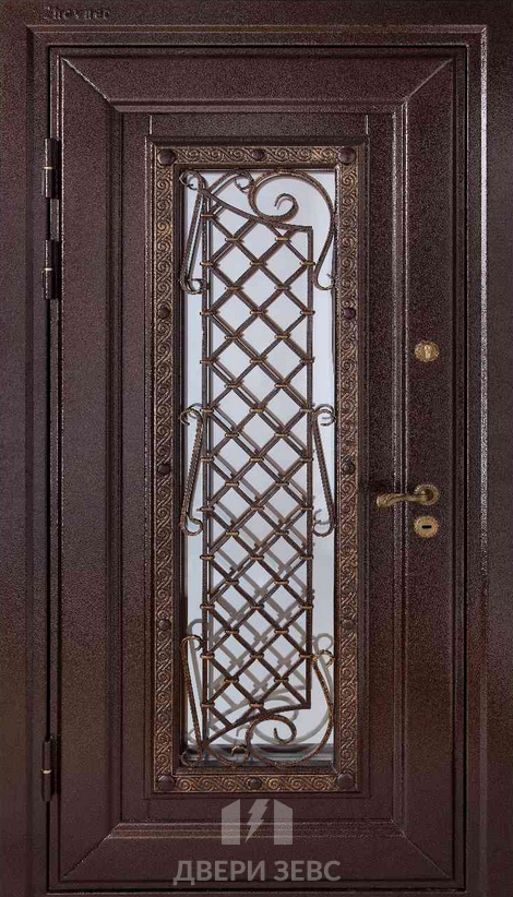 Входная металлическая дверь Салоники с зеркалом