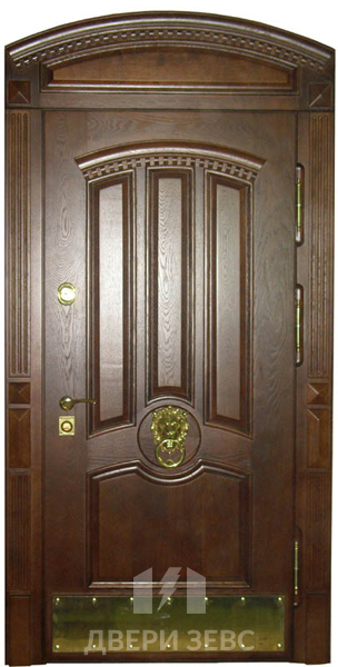 Входная металлическая дверь Мудрос из массива дерева