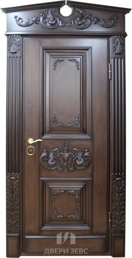Входная металлическая дверь Парос из массива дуба