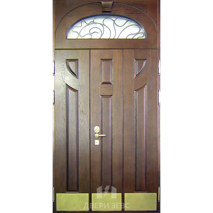 Входная металлическая дверь Макри из массива дерева