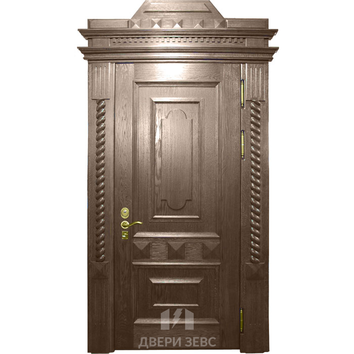 Входная металлическая дверь Кинета из массива дуба