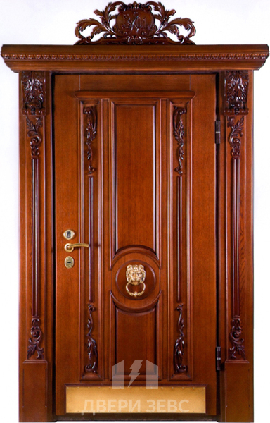 Входная металлическая дверь Мусата из массива дерева