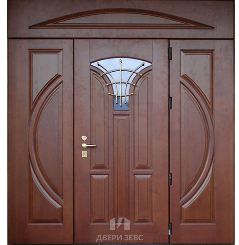 Входная металлическая дверь Кеа из массива дуба