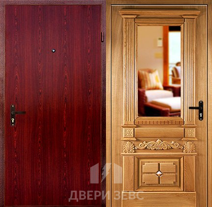 Входная металлическая дверь Арта с отделкой ламинат