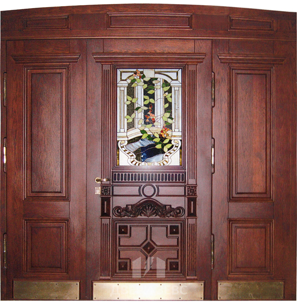 Входная металлическая дверь Камарина из массива дуба