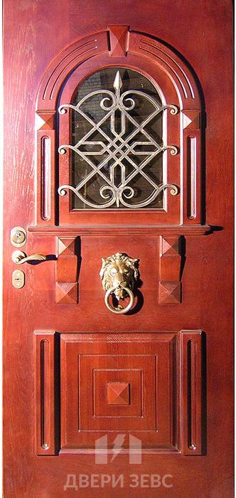 Входная металлическая дверь Кефалос из массива дуба