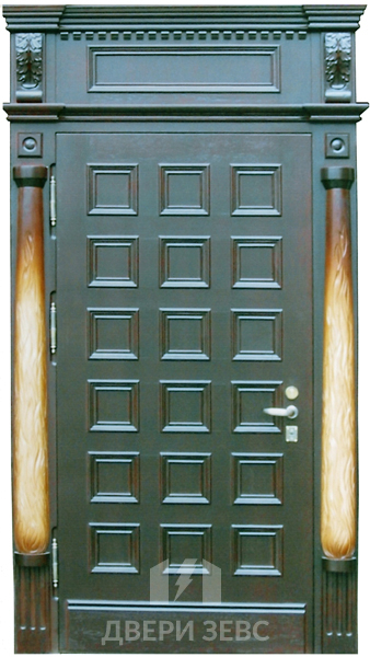 Входная металлическая дверь Калитея из массива дуба