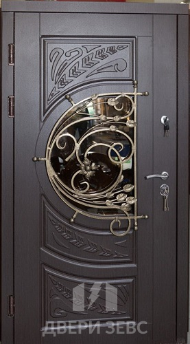 Входная металлическая дверь Зевс K-11 с ковкой