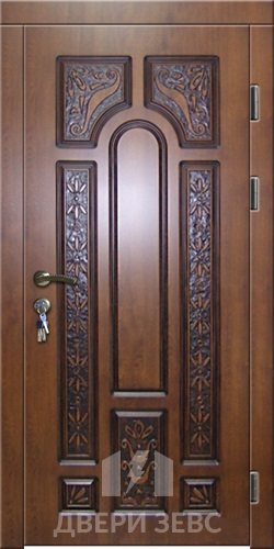 Входная металлическая дверь ZD-04 из массива дуба